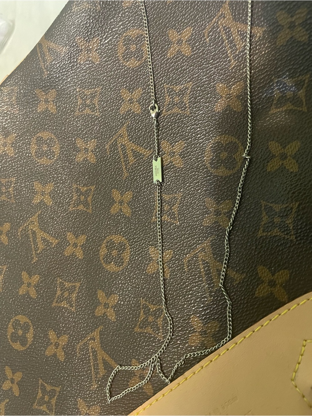 Louis Vuitton Silver-Tone Layered Chain Necklace